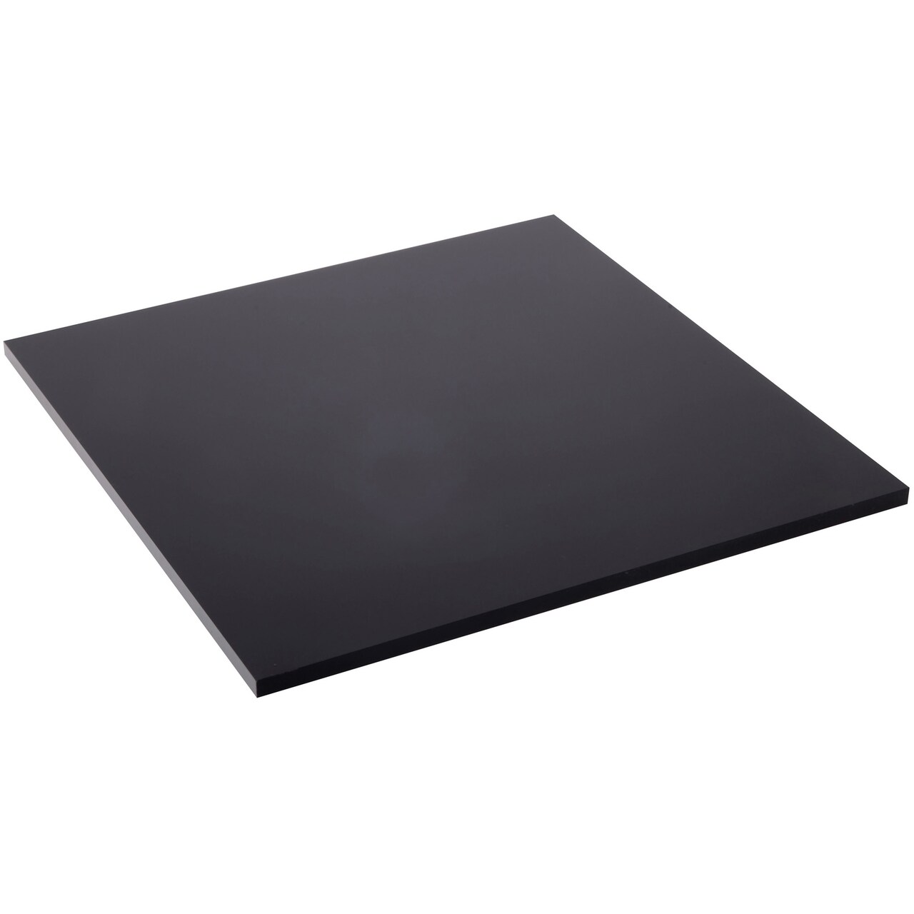 Plymor Black Acrylic Square Polished Edge Display Base, 7" W x 7" D x 0.25" H